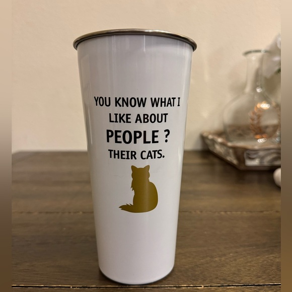 Modern Expressions 'You Know What I Like About People' Travel Mug Cat Lover - Picture 3 of 5